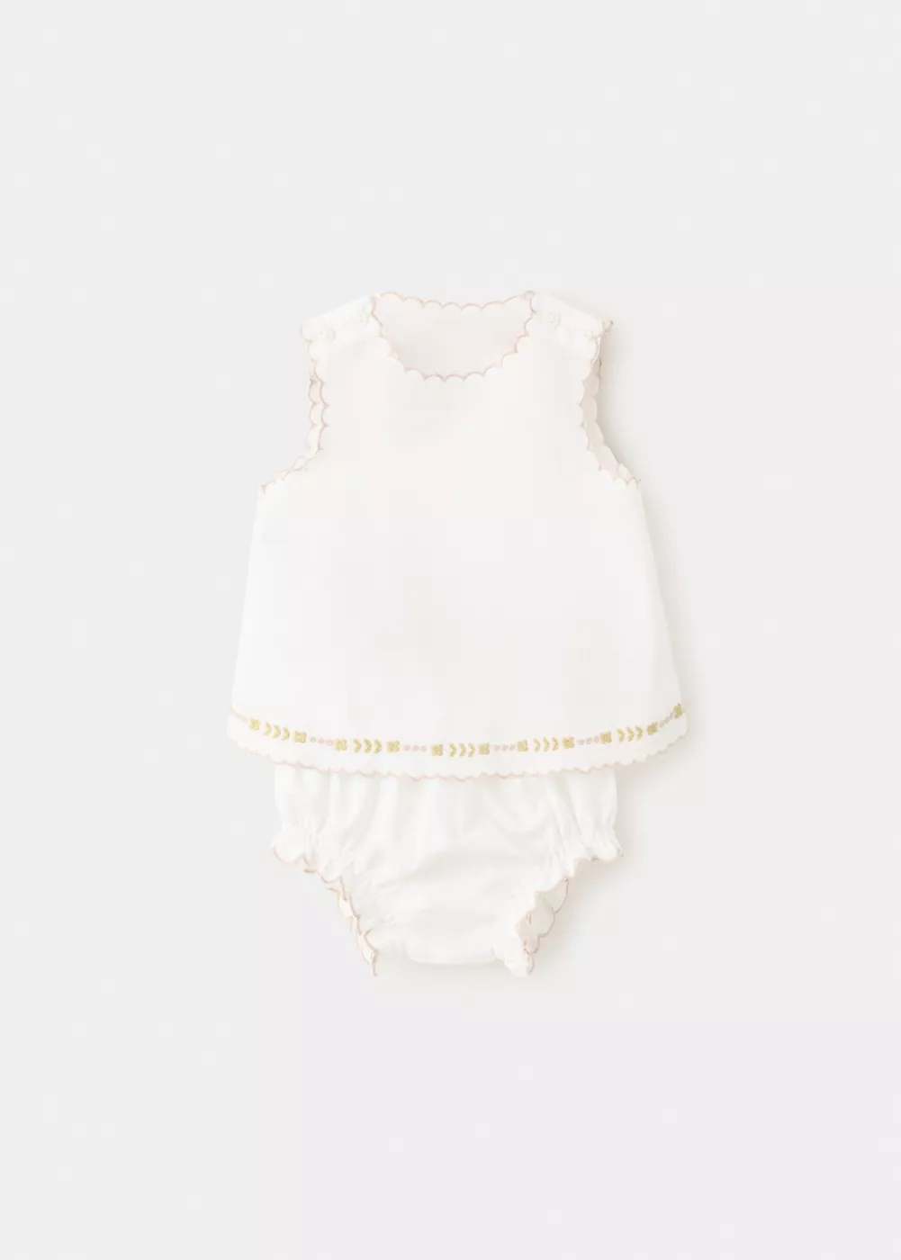 Robe et culotte détails brodés, MANGO BABY