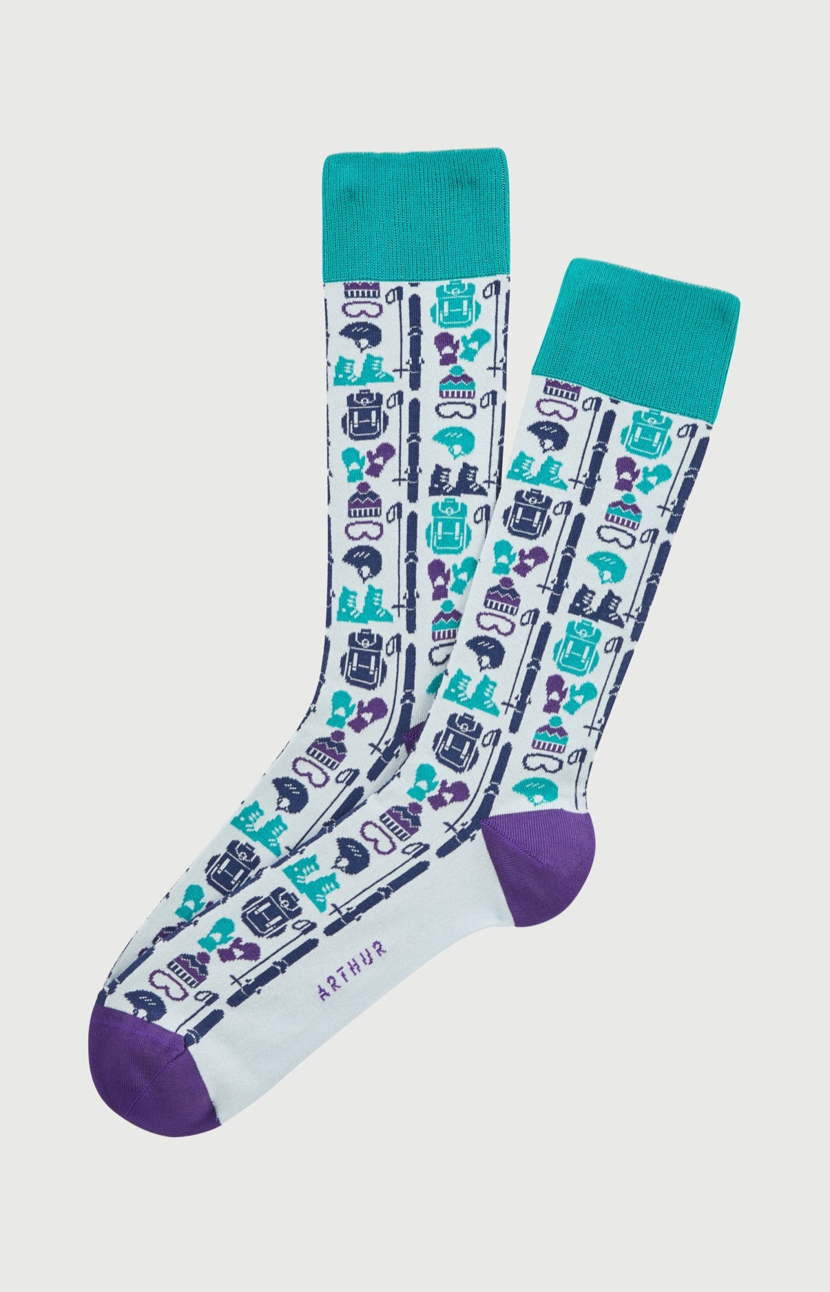 Chaussettes en coton imprimé Coup de moufle, ARTHUR