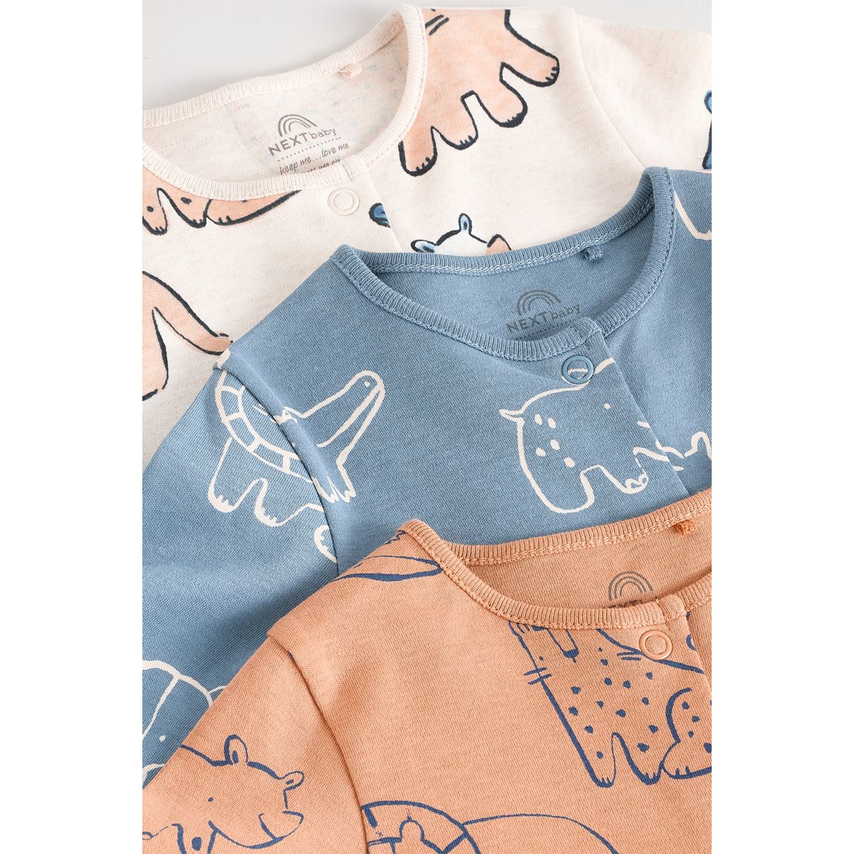 NEXT Dors-Bien - Lot De 3 Bodys 100% Coton à Slogan Pour Bébé - Bleu - Taille 1 Mois - 13
