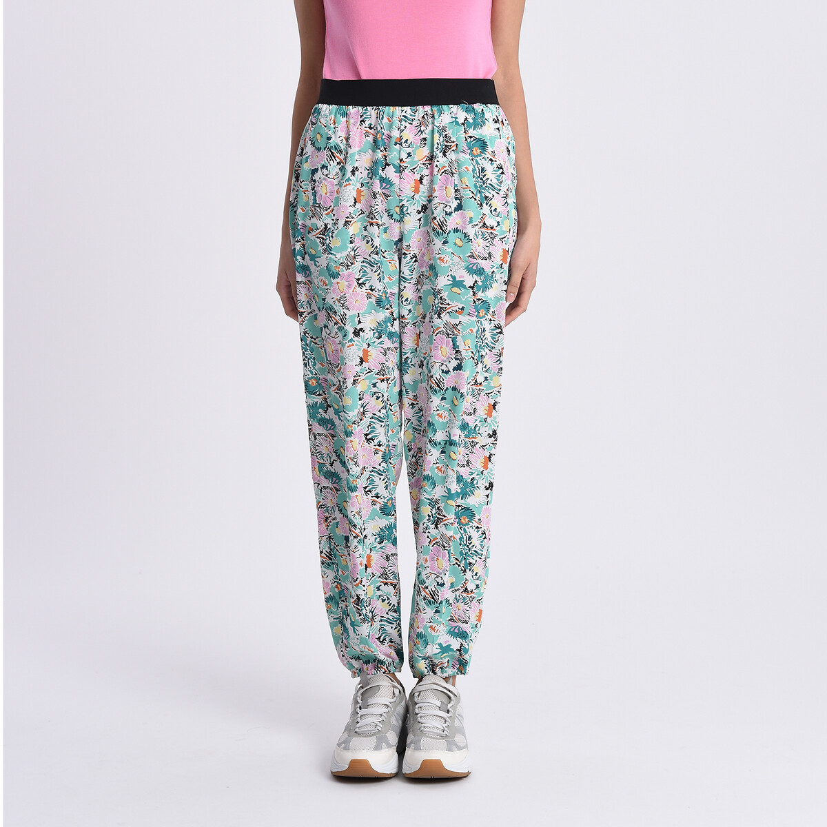 Printed loose fit trousers with 