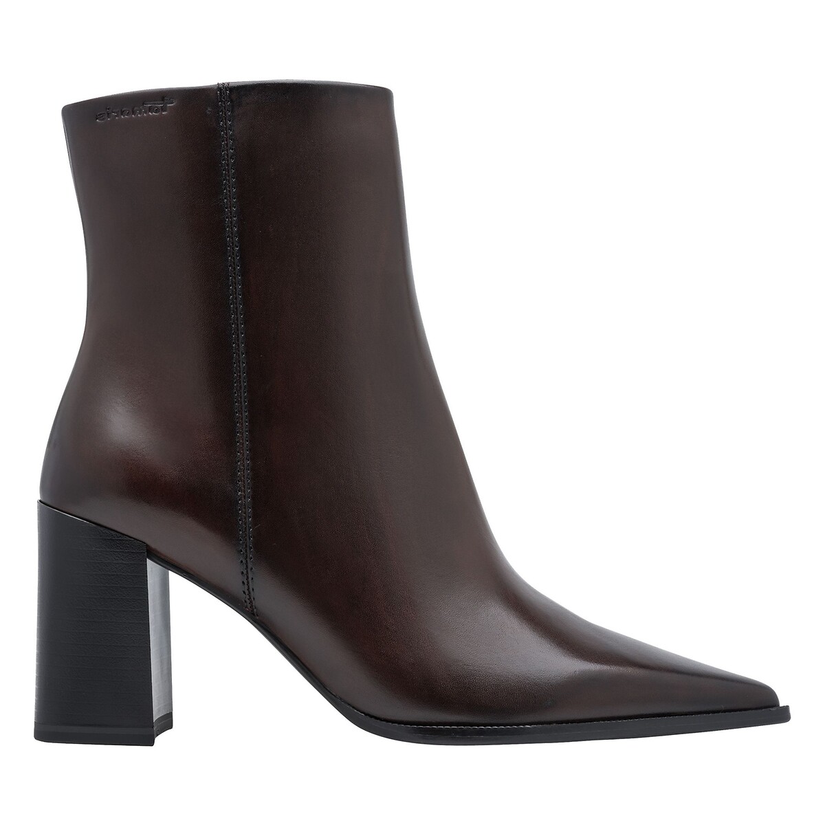 Bottines bout pointu à talons, en cuir, TAMARIS