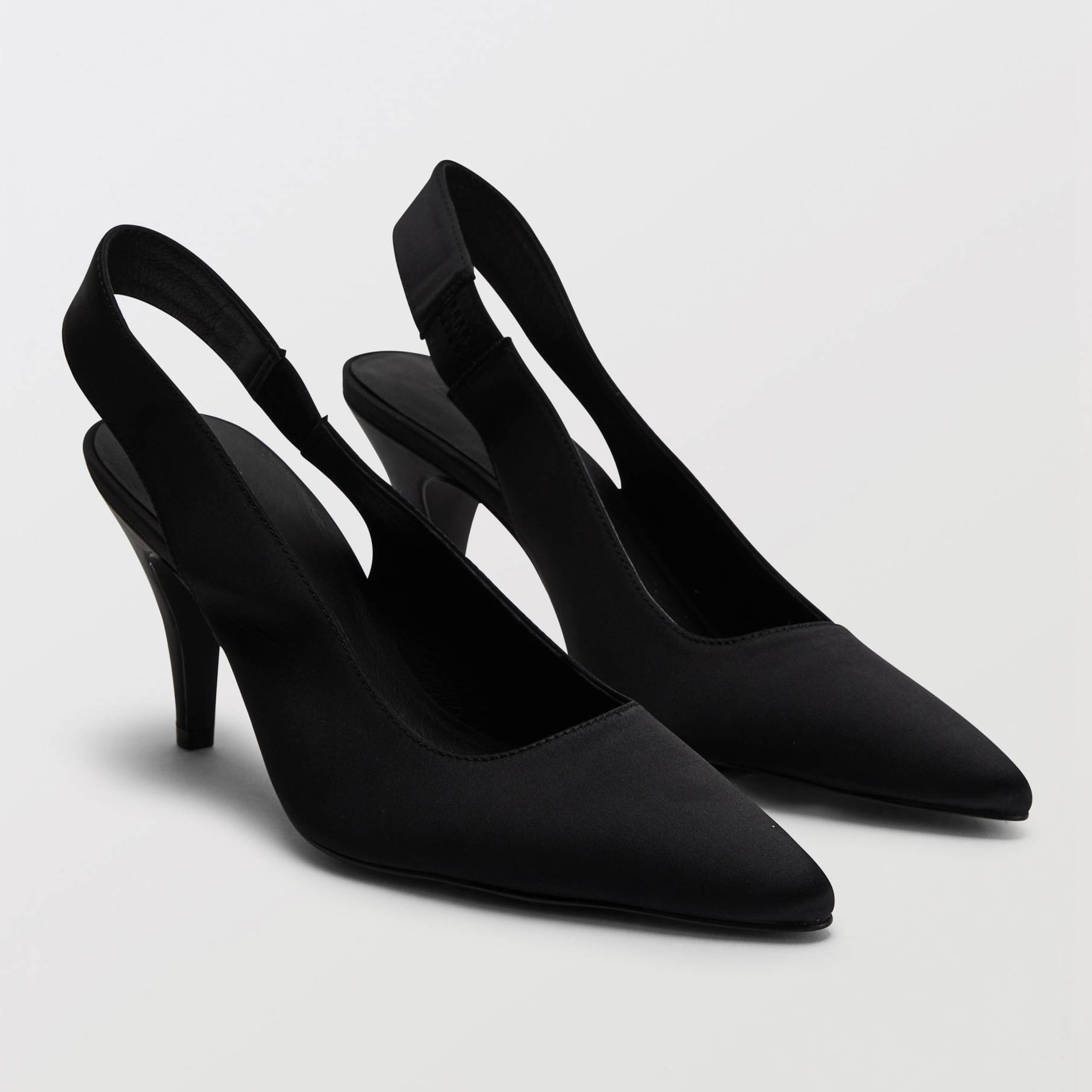 Slingback en satin, MONOPRIX