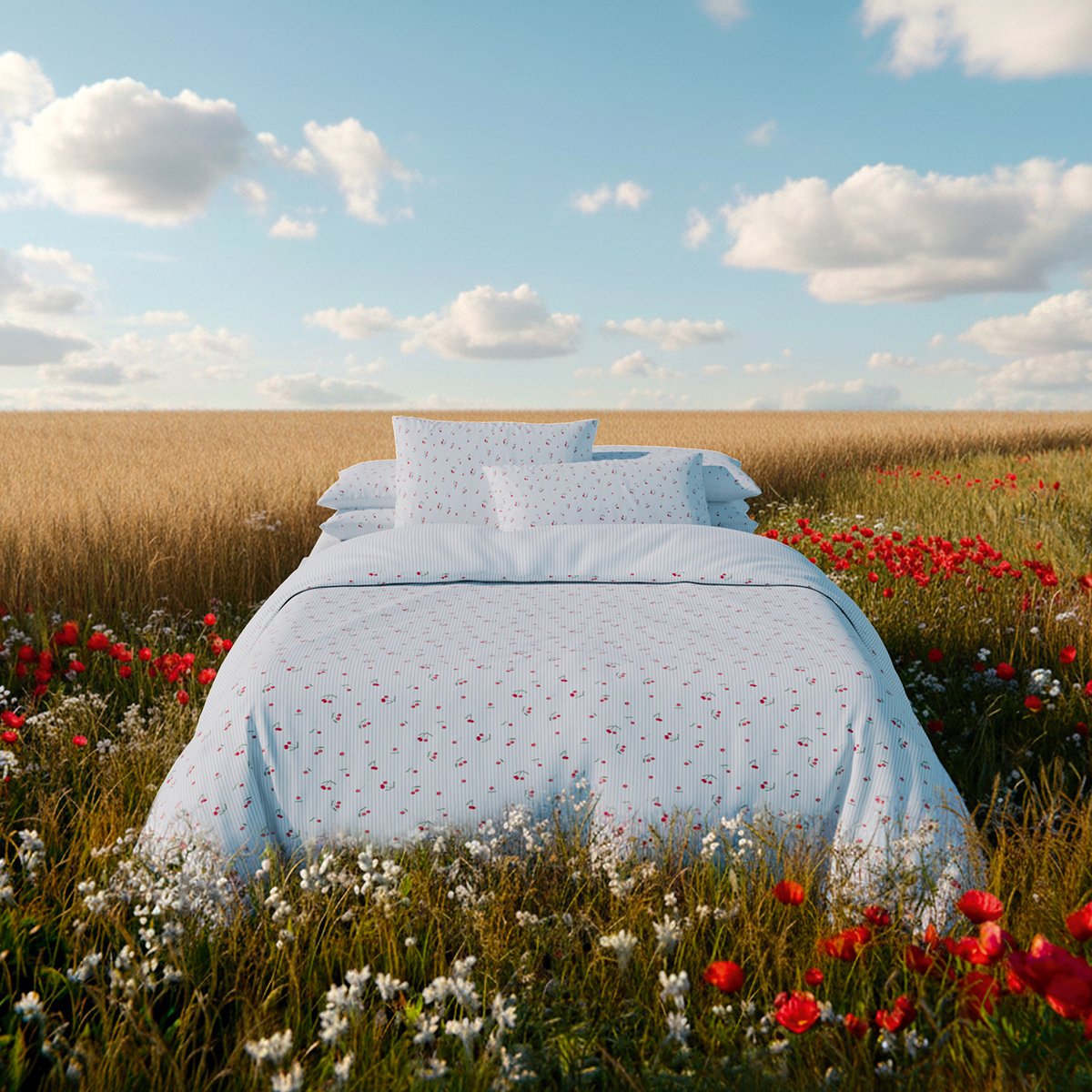 Pack Housse De Couette + Taie(s) D'oreiller LA CERISE, ANNE DE SOLENE
