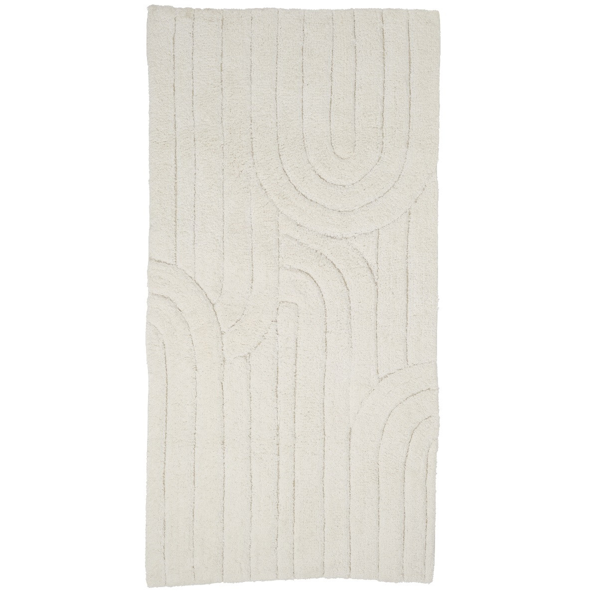 Tapis de bain déco graphique arc en coton RETRO, GUY LEVASSEUR