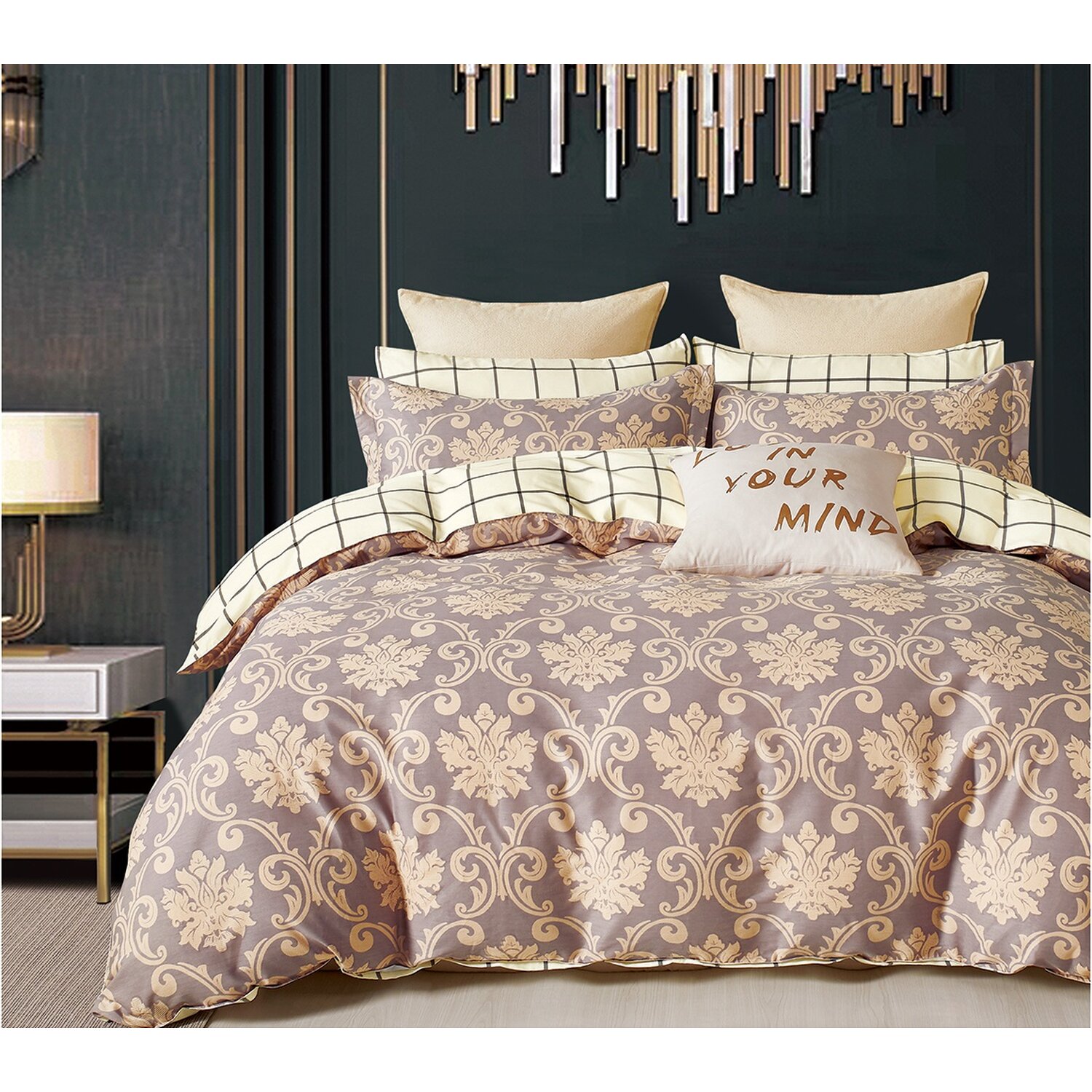 Parure housse de couette en percale de coton, Orévance, C DESIGN HOME TEXTILE