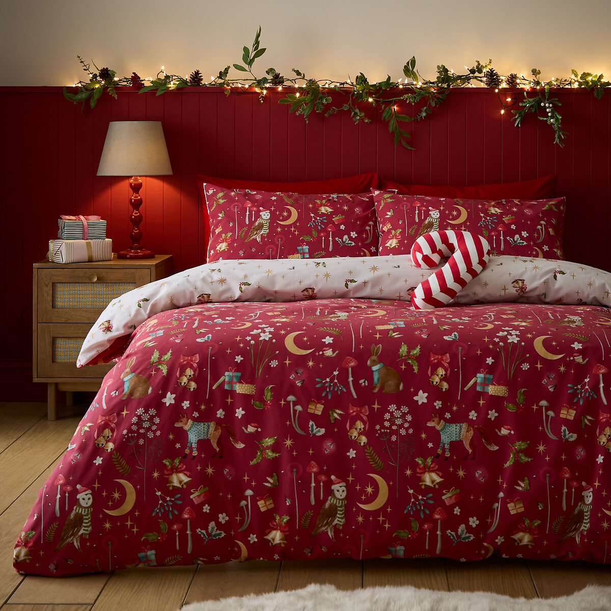 Enchanted Twilight Christmas Reversible Duvet Cover and Pillowcase Set, CATHERINE LANSFIELD