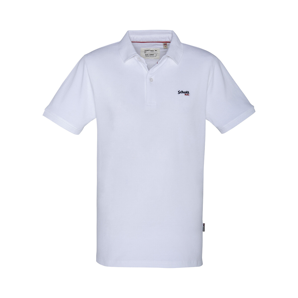 Image of James Cotton Polo Shirt with Embroidered Logo and Short Sleeves