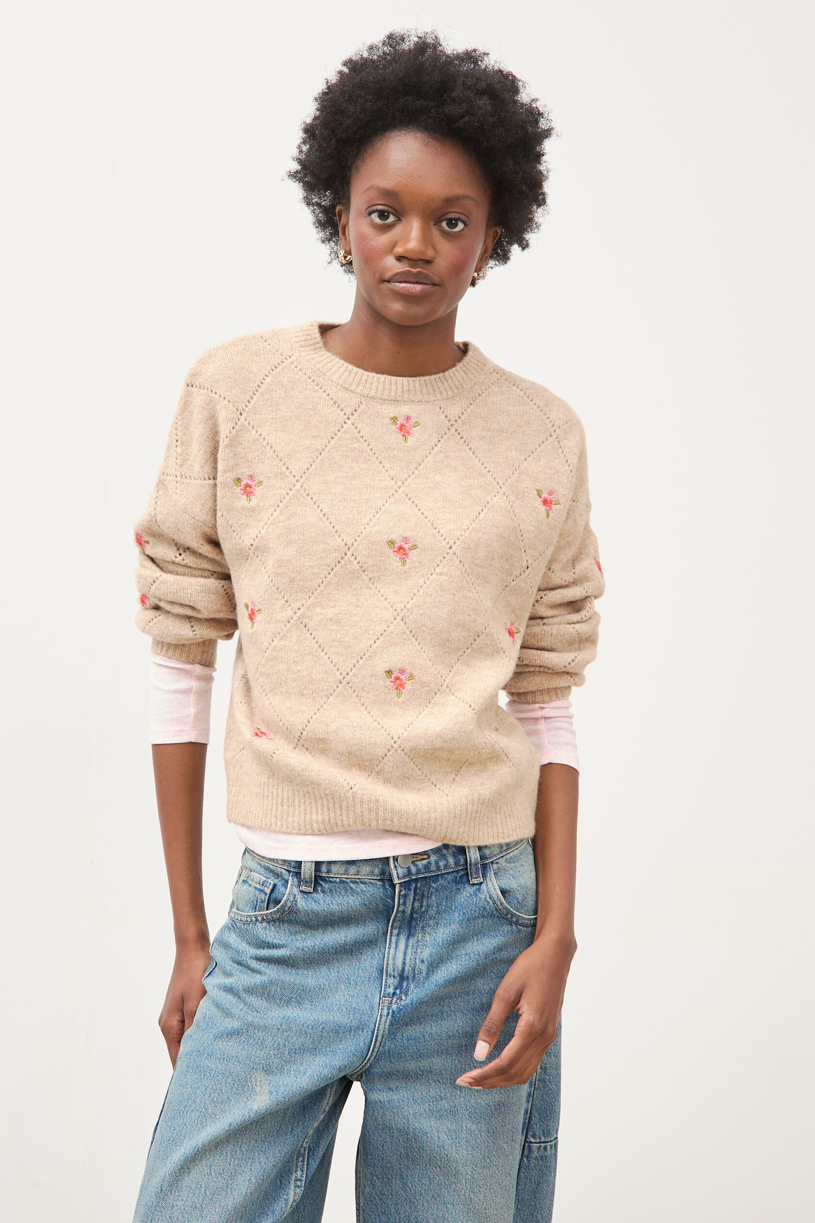 Pull droit col rond manches longues, BONOBO