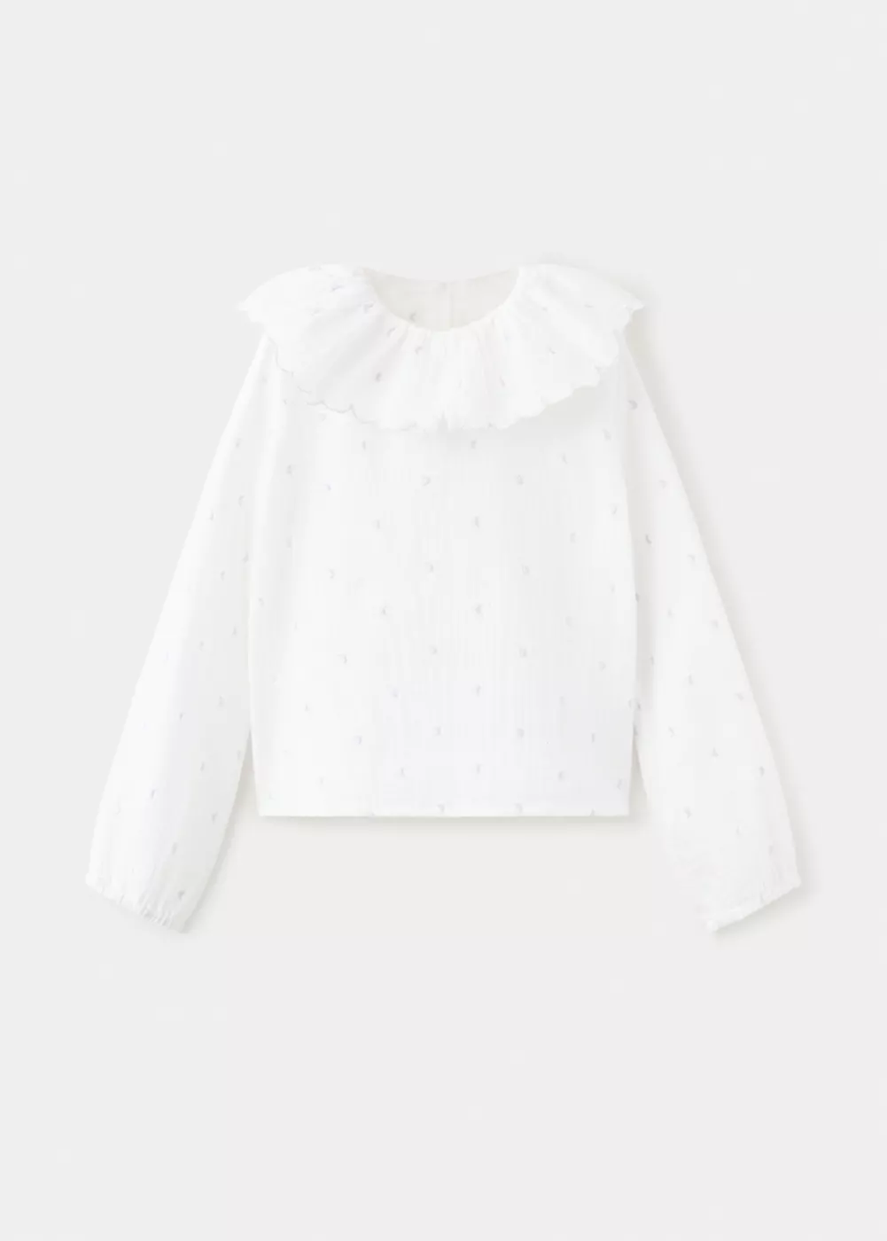 Blouse en mousseline de coton brodée, MANGO BABY