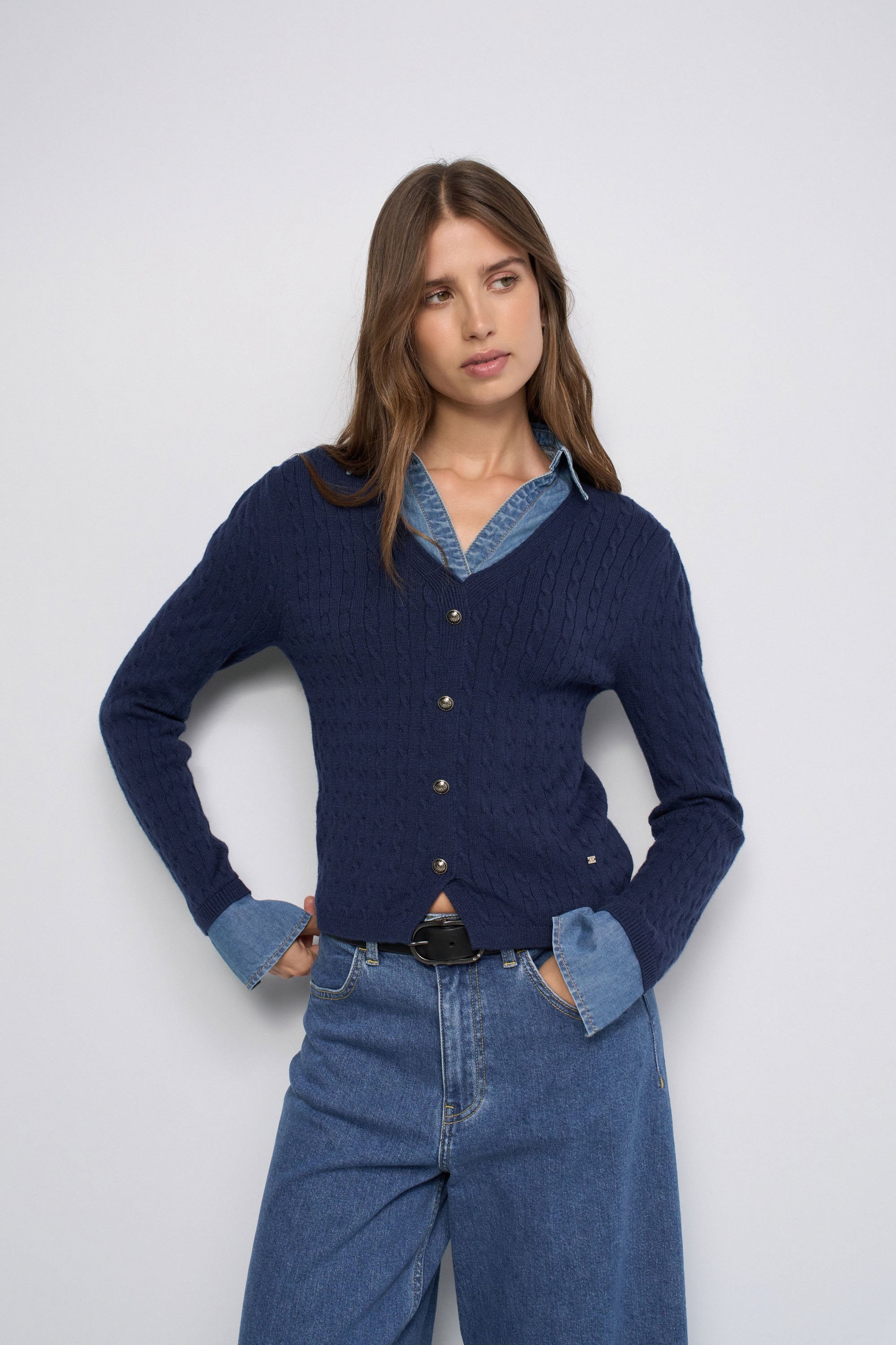 PULL COMBINÉ AVEC CHEMISE, SALSA JEANS