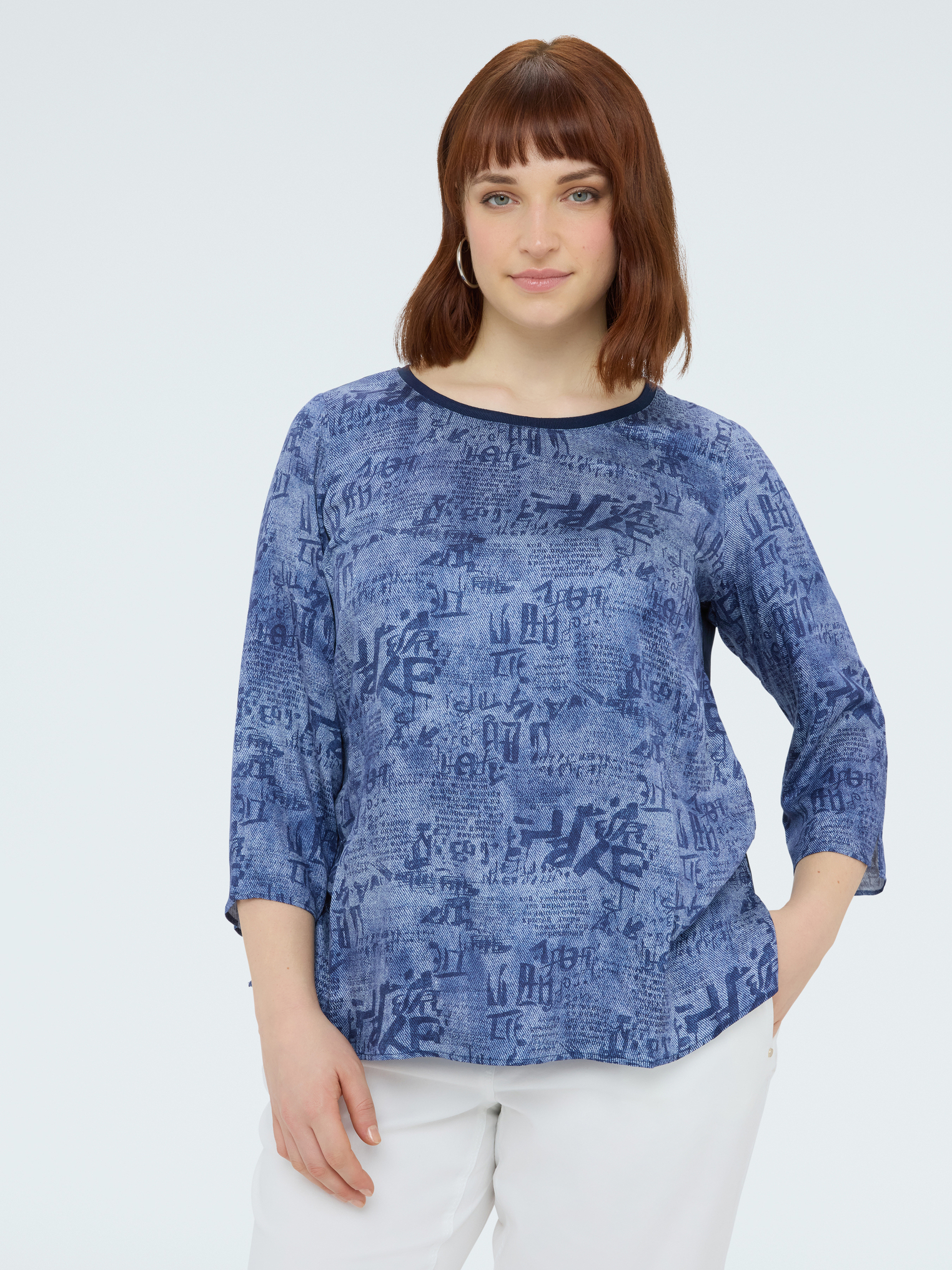 Blouse avec imprimé lettrage, FIORELLA RUBINO