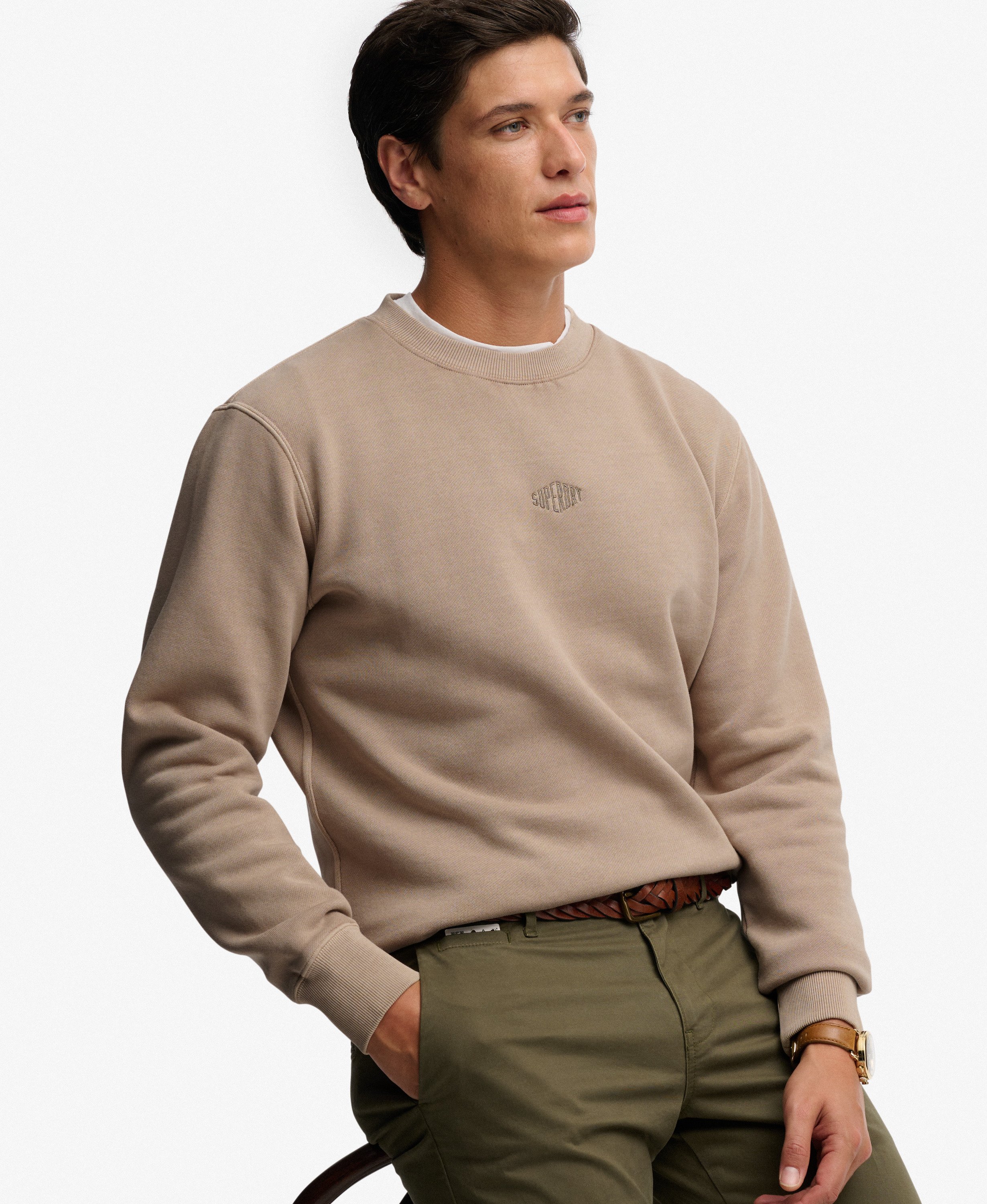 Pull Micro Logo Coupe Décontractée, SUPERDRY