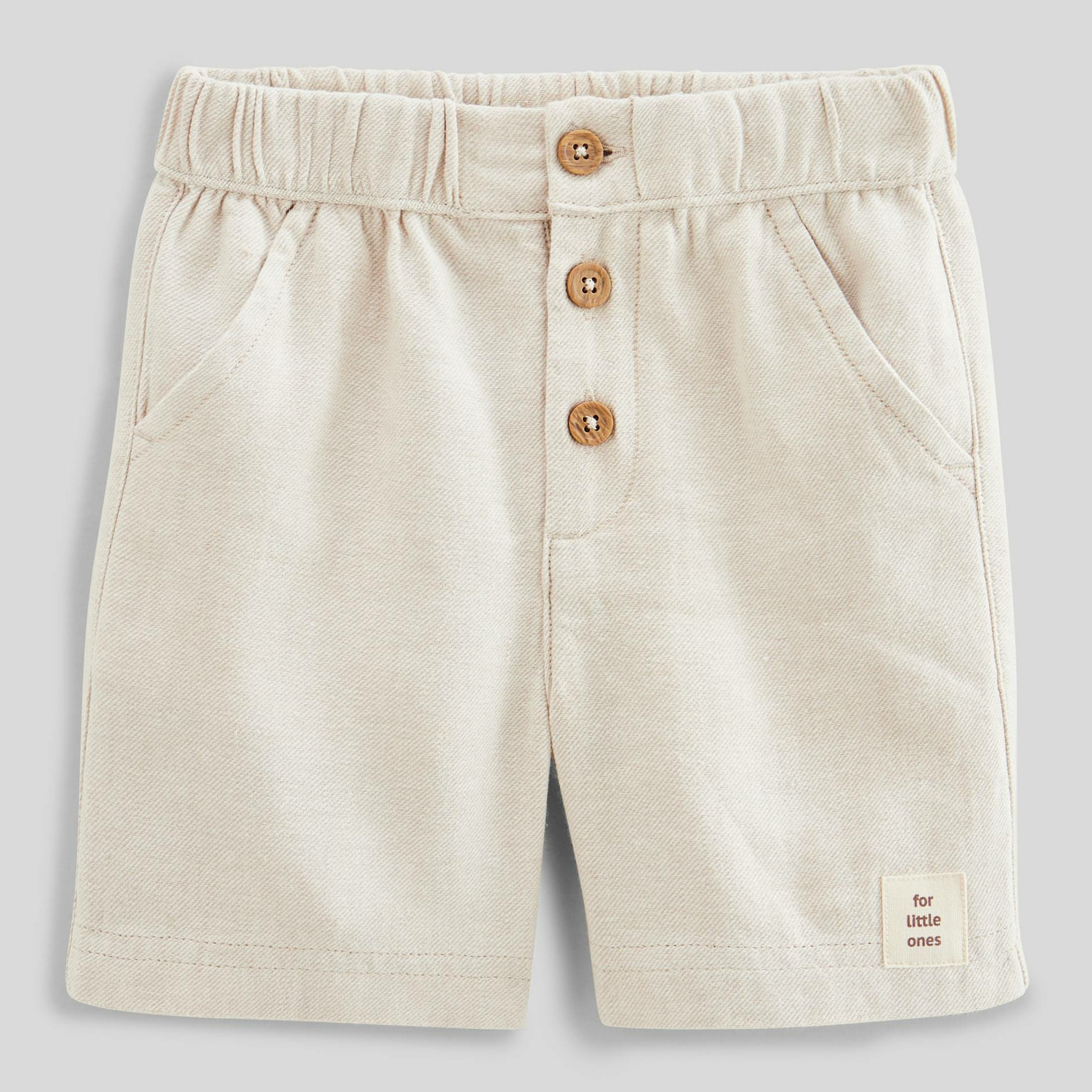 Short uni contenant du lin - collection Cérémonie, MONOPRIX