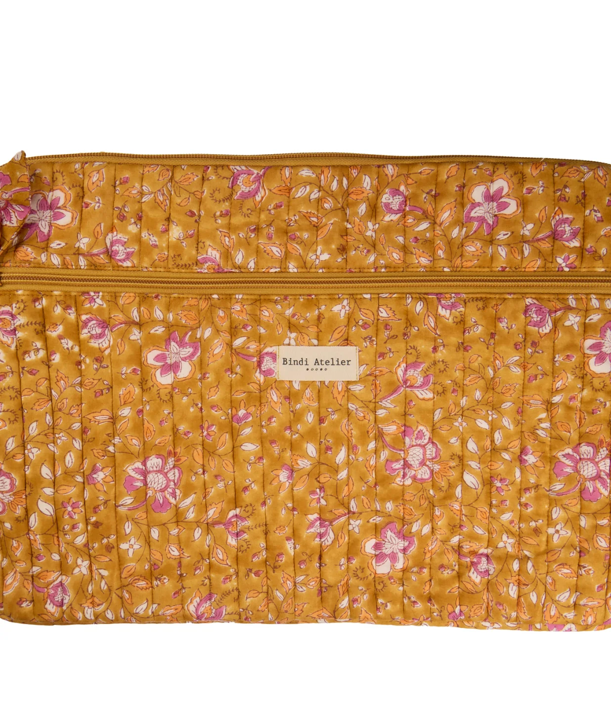 Pochette d'ordinateur 15 pouces Folk Stories en coton, BINDI ATELIER