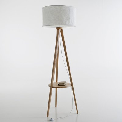 Setto Tripod Floor Lamp in Ash with Linen Shade LA REDOUTE INTERIEURS