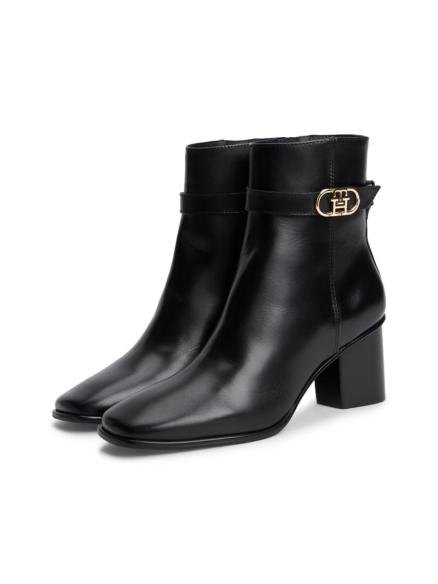 Tommy Hilfiger Botines de piel con tacón grueso — photo 3