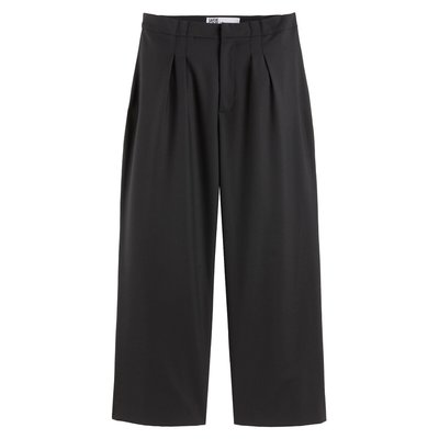 Loose Fit Trousers with Pleat Front, Length 29.5" NORMAN MABIRE-LARGUIER X LA REDOUTE 
