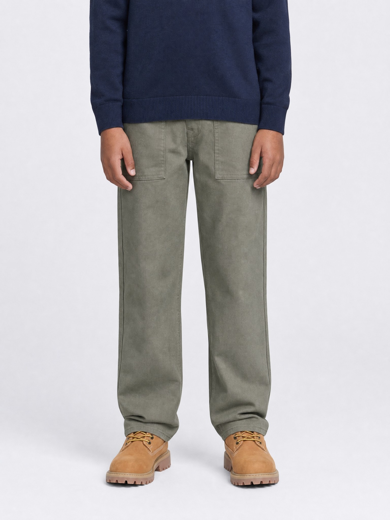 Pantalon large lenox en velours côtelé gris, PETROL INDUSTRIES