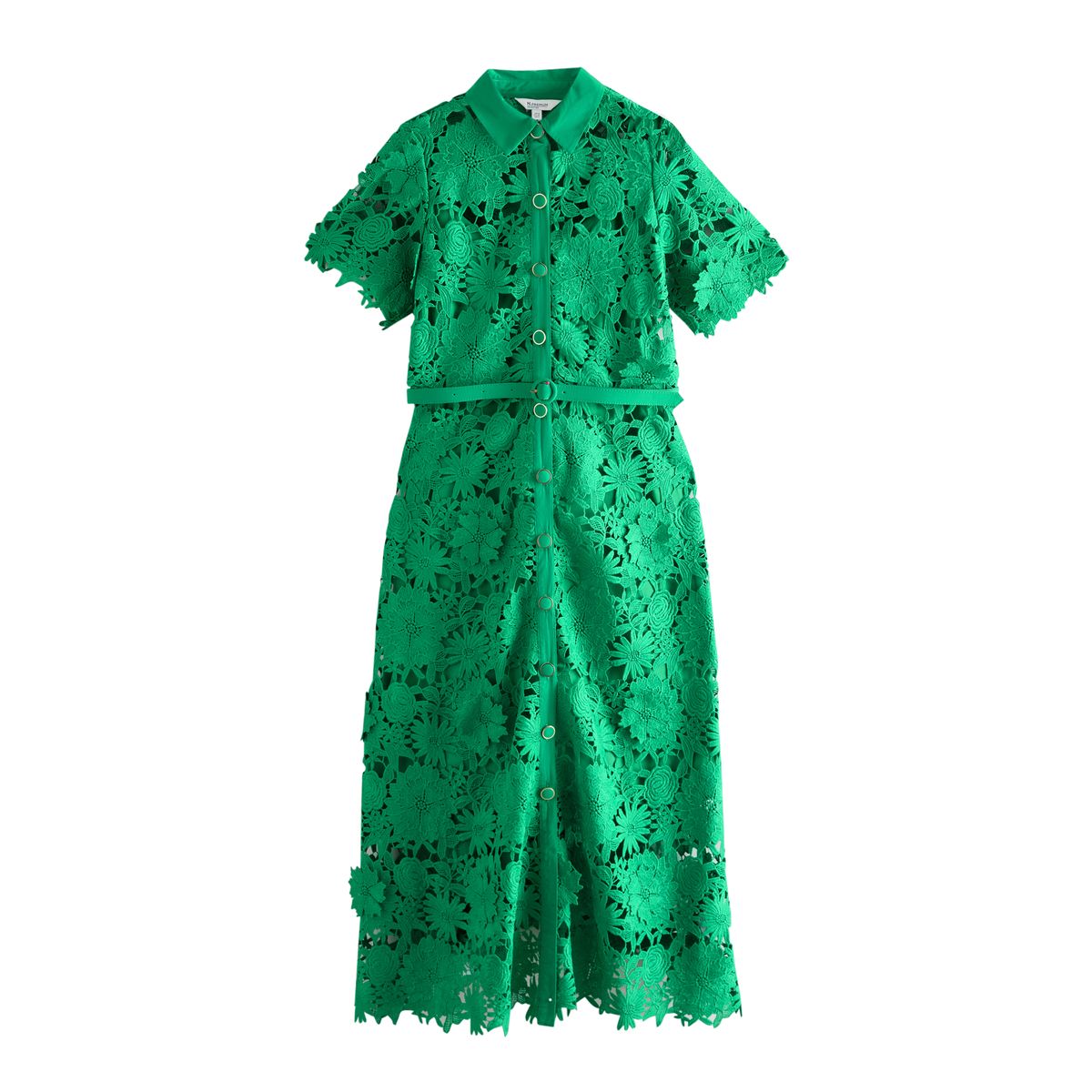 Robe chemise en dentelle à manches courtes, NEXT