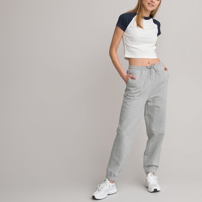 Loose Fit Cuffed Joggers in Cotton Mix LA REDOUTE COLLECTIONS