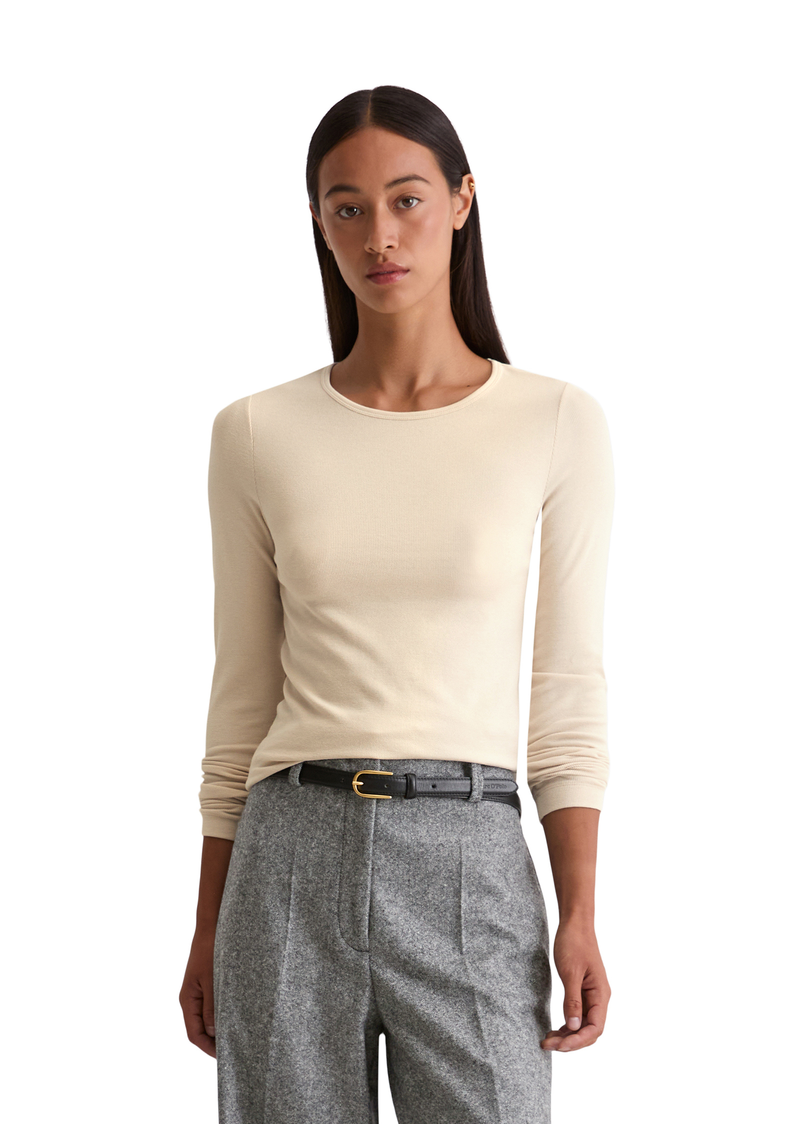 T-shirt long régulier en mélange de TENCEL™ modal et de coton, MARC O'POLO