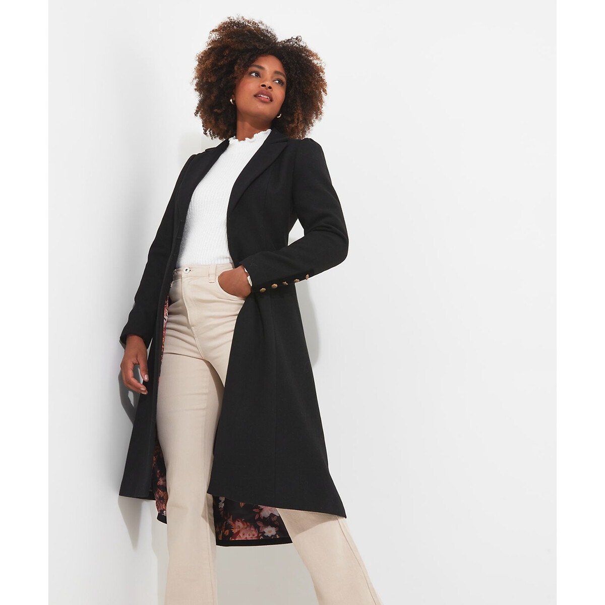 Manteau court best sale évasé femme