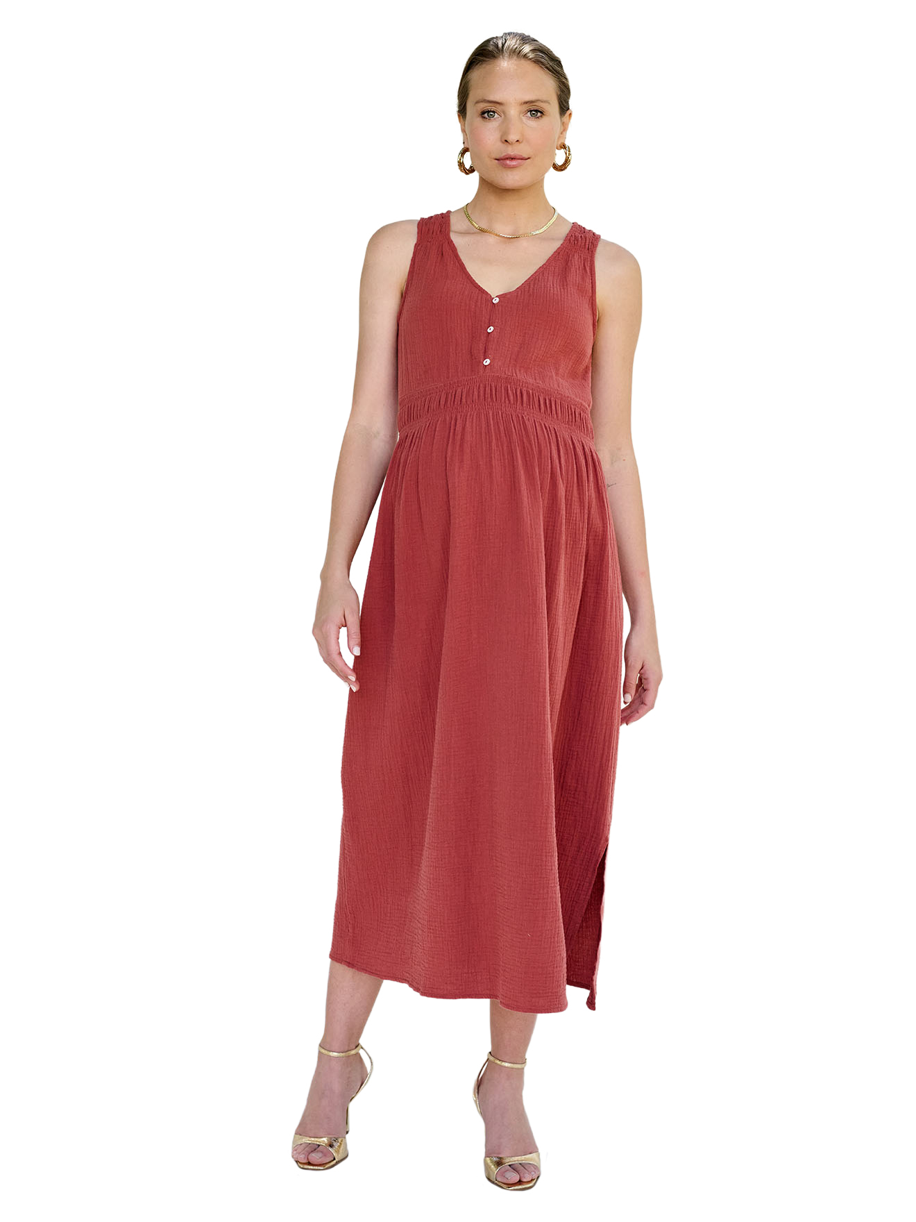 Robe longue grossesse et allaitement, ENVIE DE FRAISE