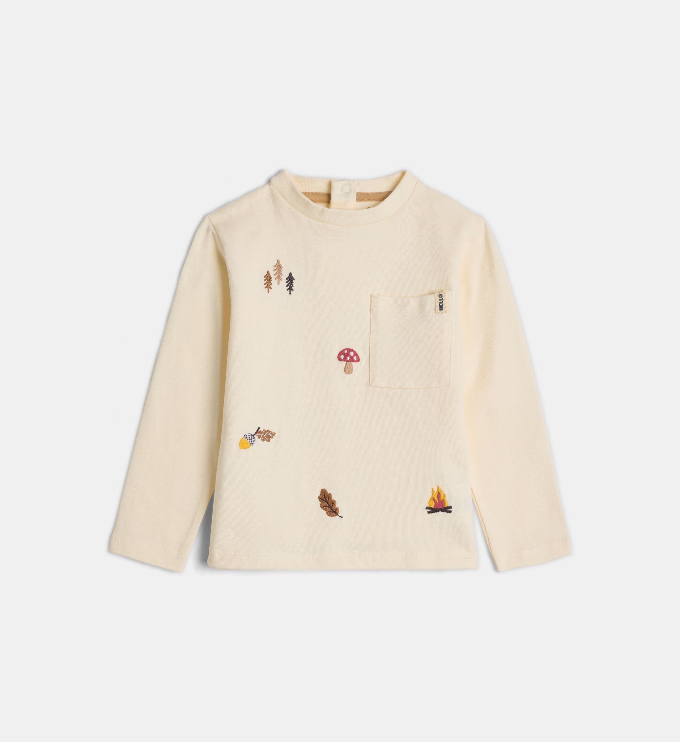 T-shirt manches longues en coton bio vadeo bb, CADET ROUSSELLE