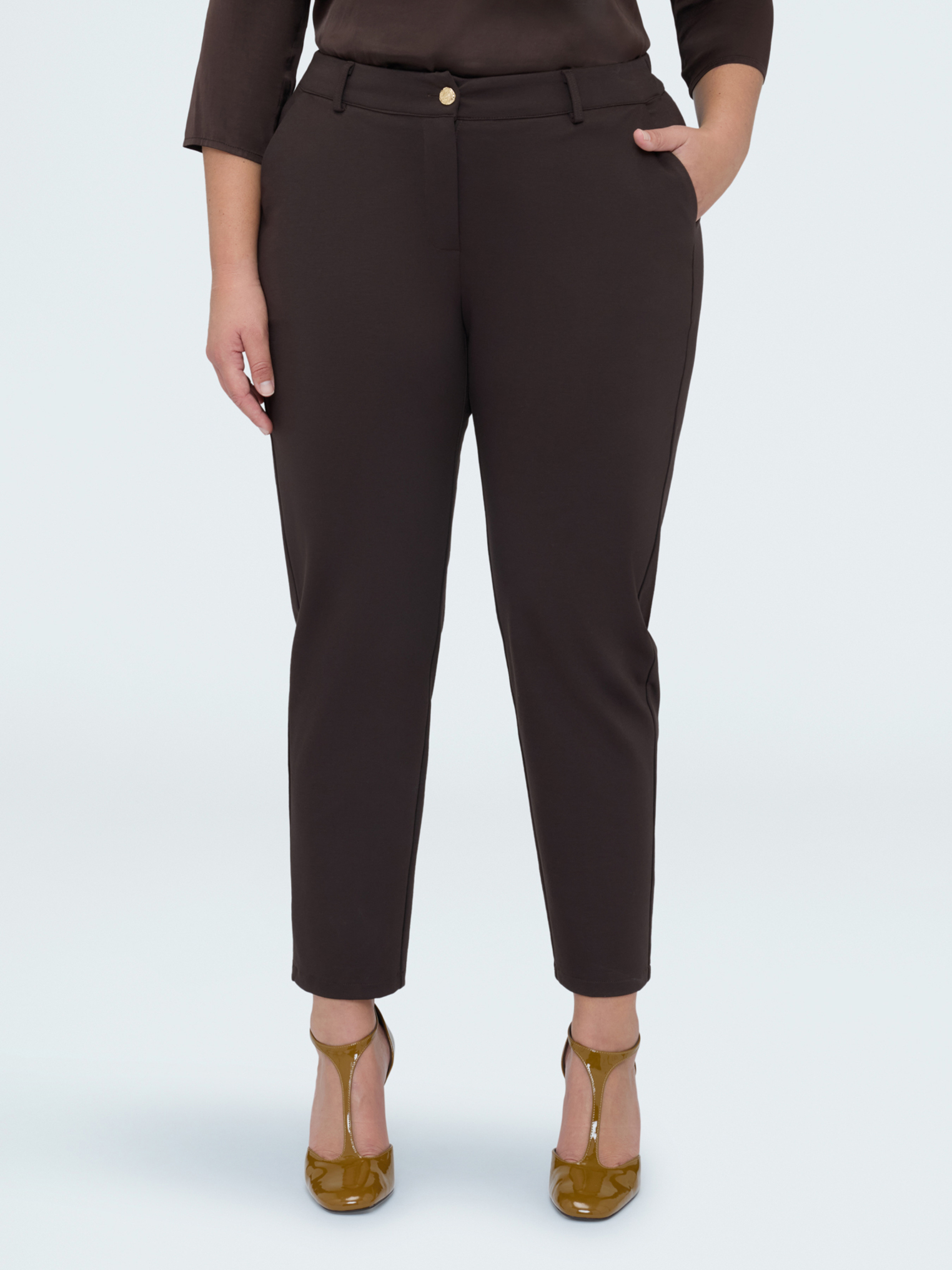 Pantalon Carrot Fit en Punto Milano, FIORELLA RUBINO