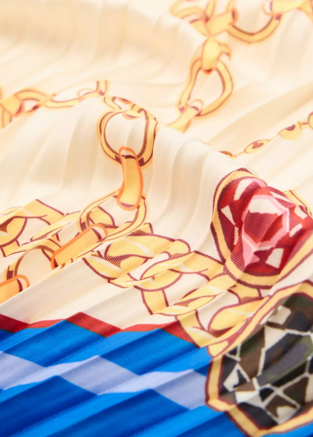 Foulard plissé imprimé, MANGO