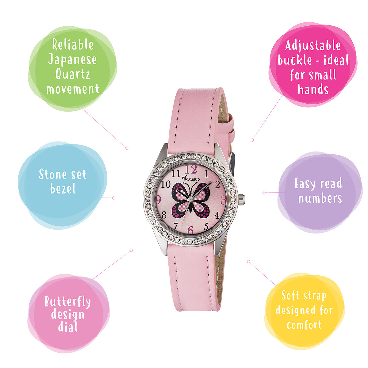 Tikkers clearance butterfly watch