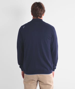 Gilet Zippé Oxbow Essential Zip - 100% Coton, Col Montant, Bords Contrastés - Collection Hiver 2025 - Pour Homme, Style Décontracté