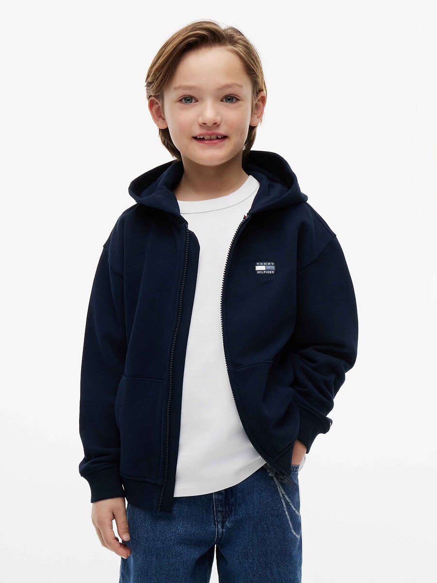Sweat zippé à capuche, TOMMY HILFIGER