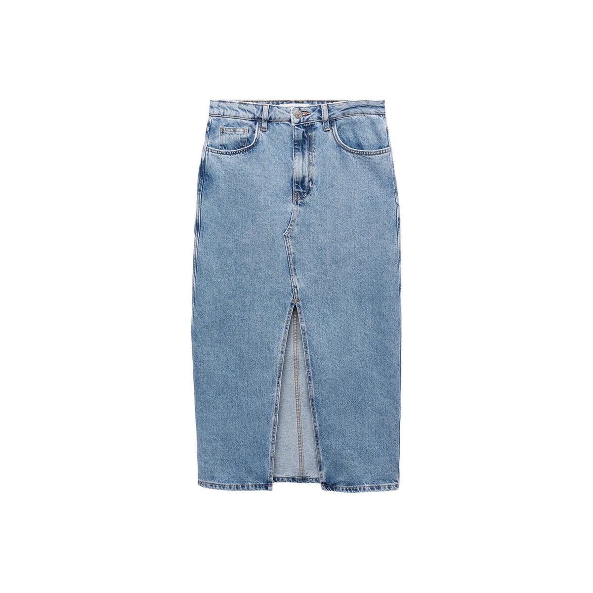 Jupe midi en jean bleu moyen Mango La Redoute