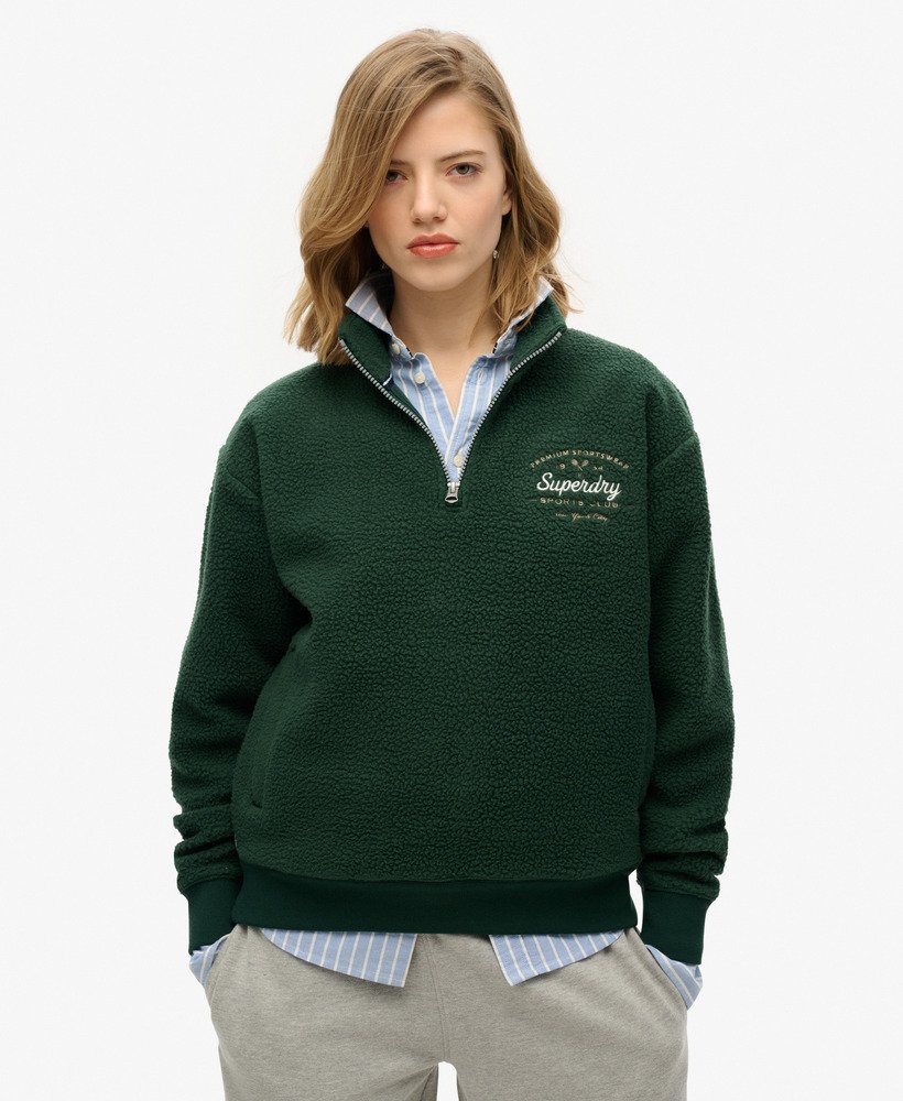 Sweat en polaire à col camionneur Country Club, SUPERDRY