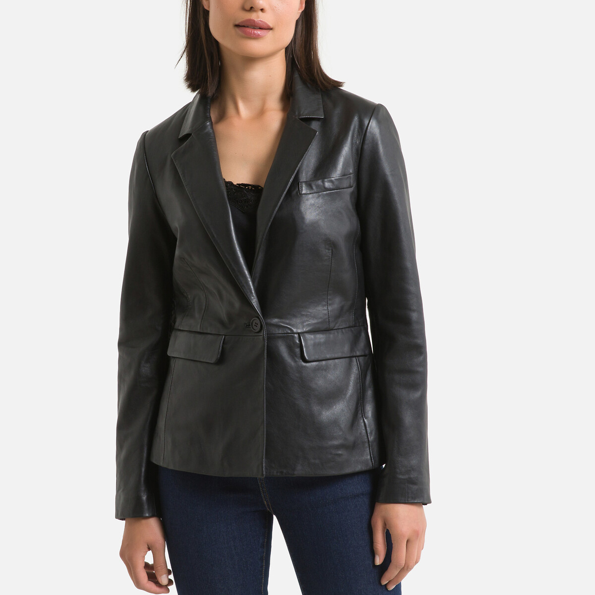 Nappa Leather Fitted Jacket