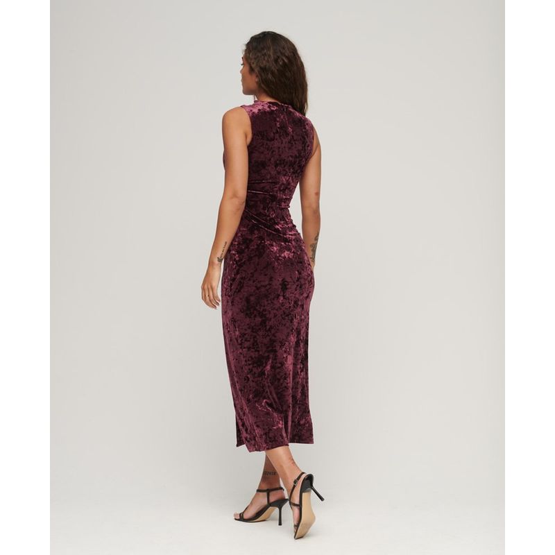 Robe velour 2025 rouge