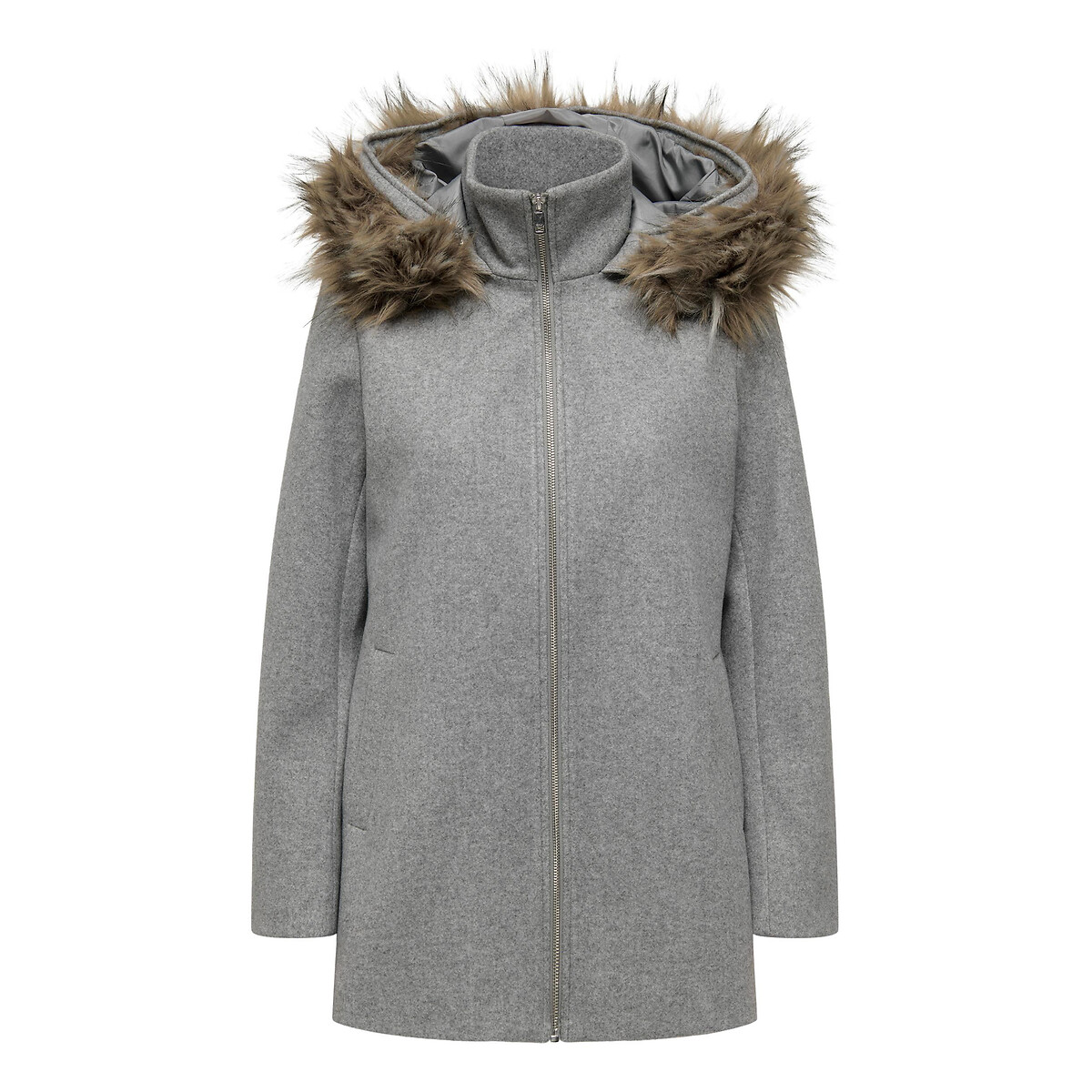 Image of Hooded High Neck Coat