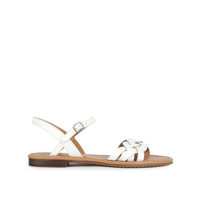 Sozy Leather Breathable Sandals with Flat Heel GEOX