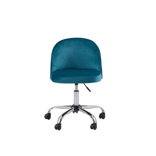 Chaise de bureau à roulettes enfant en velours Couleur bleu/vert Vertbaudet