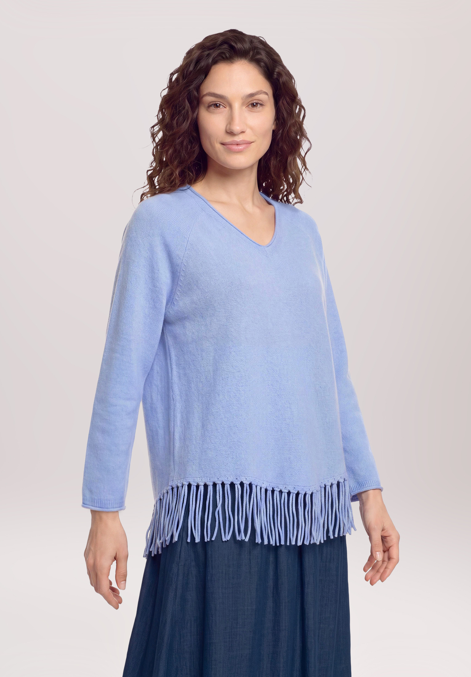 Pull-over en maille à encolure en v, CARTOON
