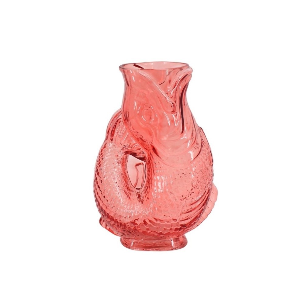 Vase forme poisson en verre, H24cm, KERSTEN
