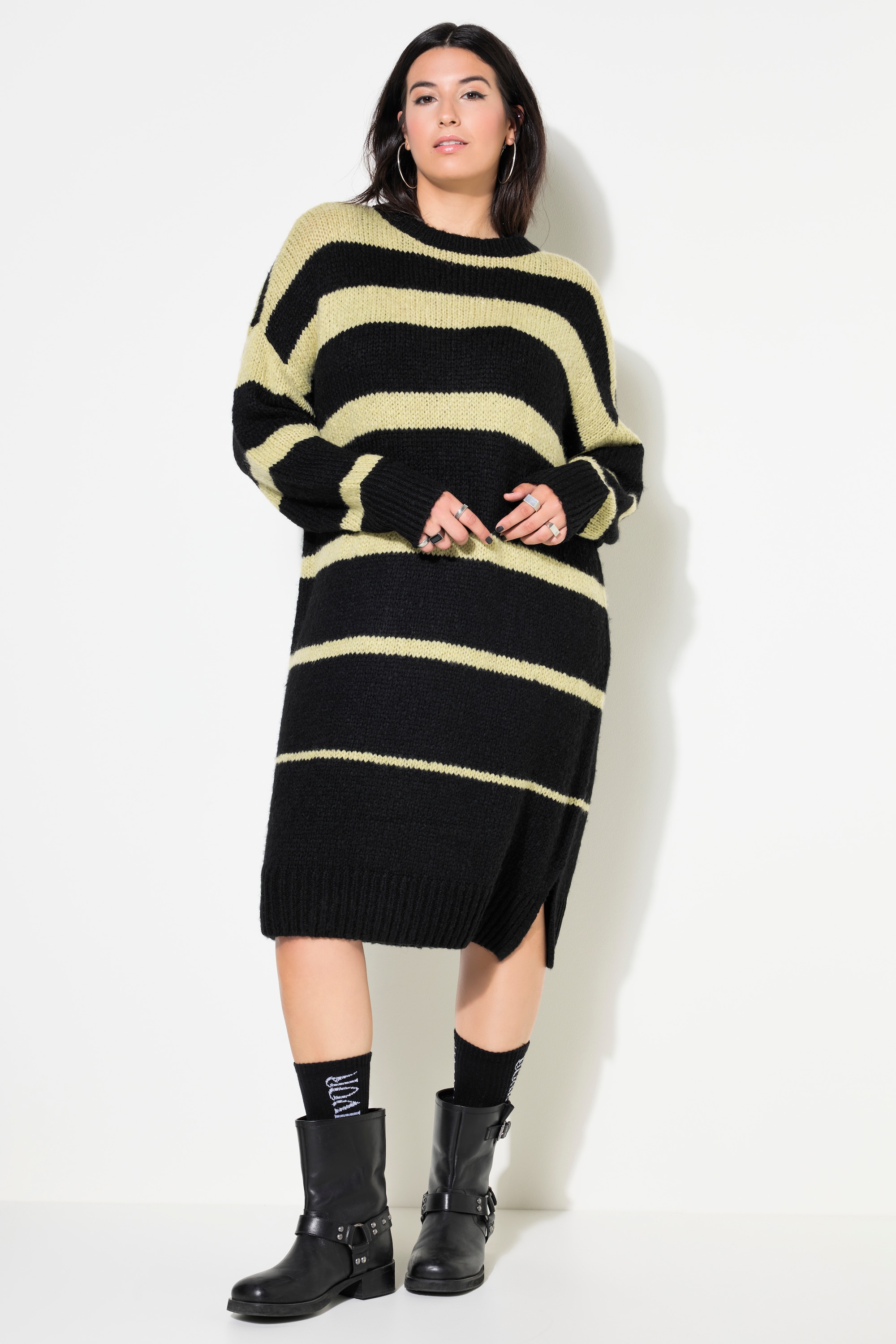 Robe oversize en maille, rayures, STUDIO UNTOLD