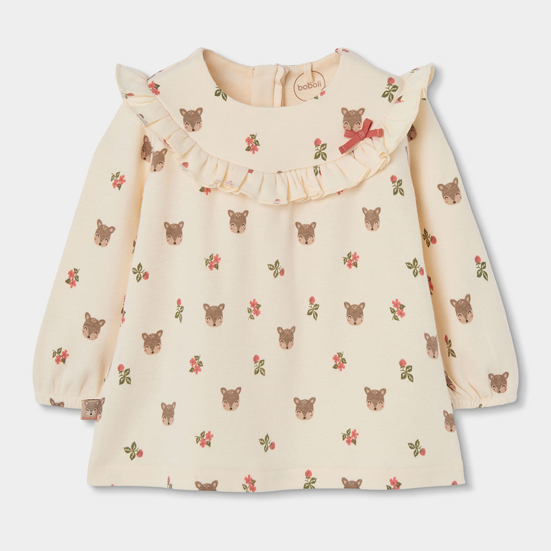 Robe bébé imprimé oursons et fleurs, BOBOLI