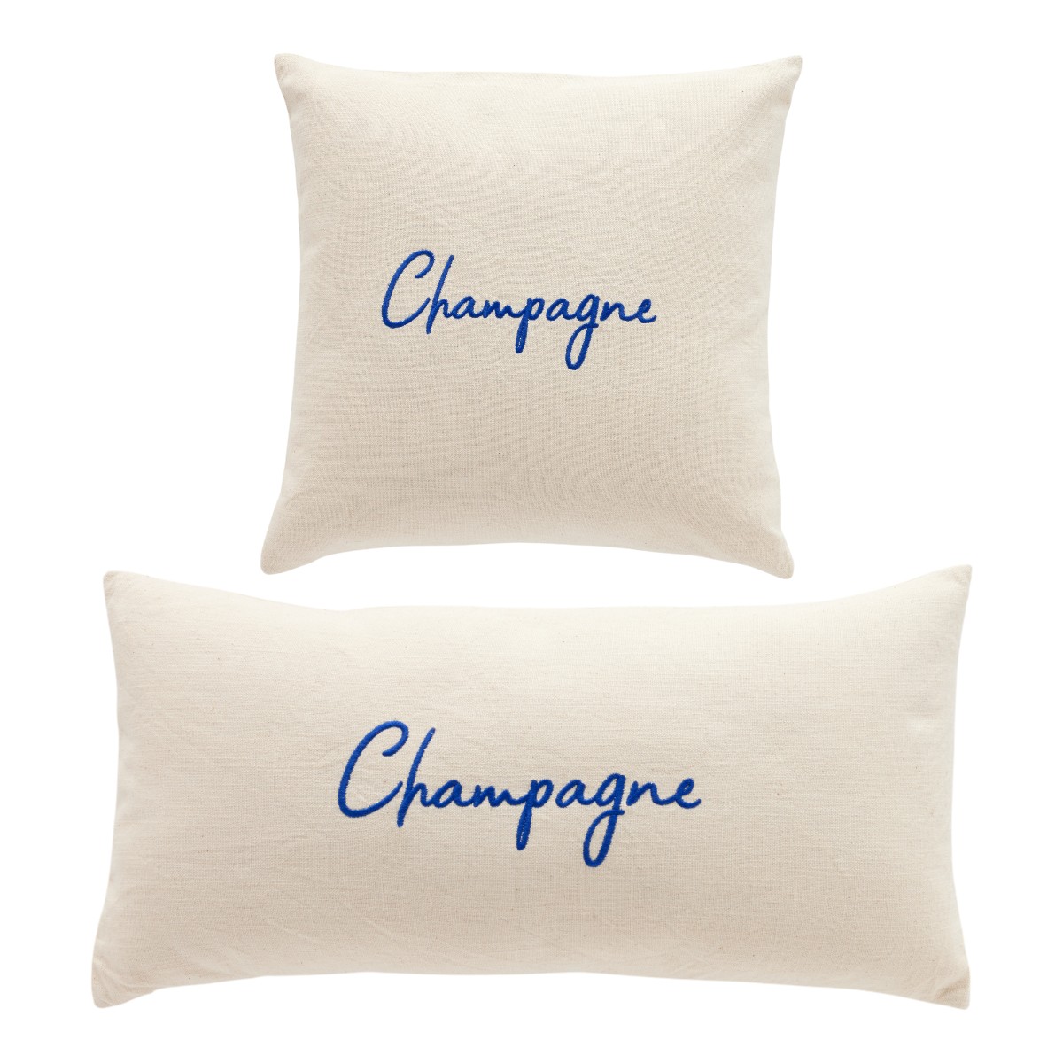 Lot de 2 coussins déhoussables brodés SUMMER, TODAY