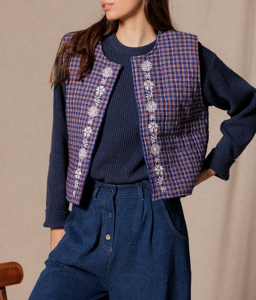 Omkeerbaar mouwloos vest, SAKARA, APACHES COLLECTIONS