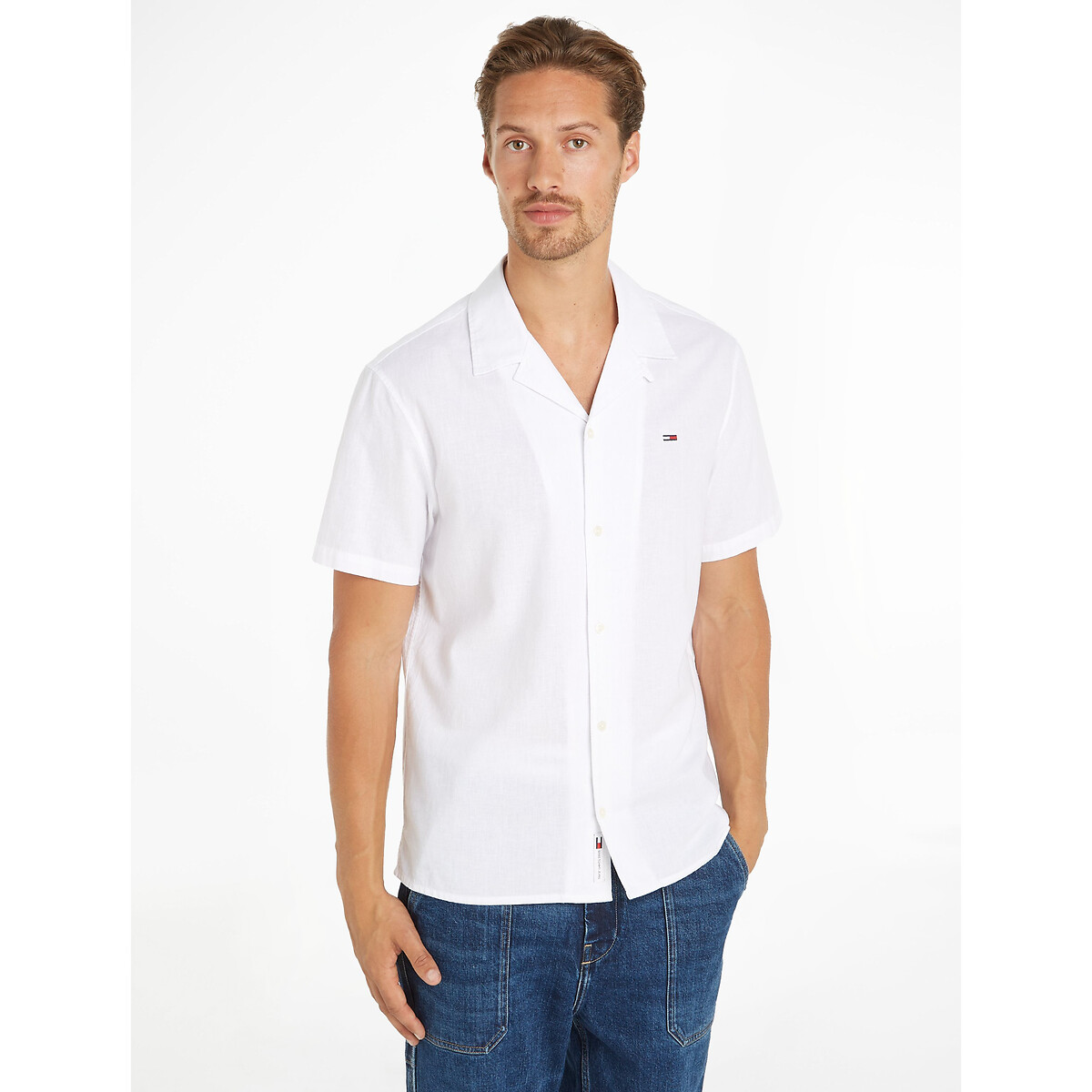 Tommy jeans best sale short sleeve shirt