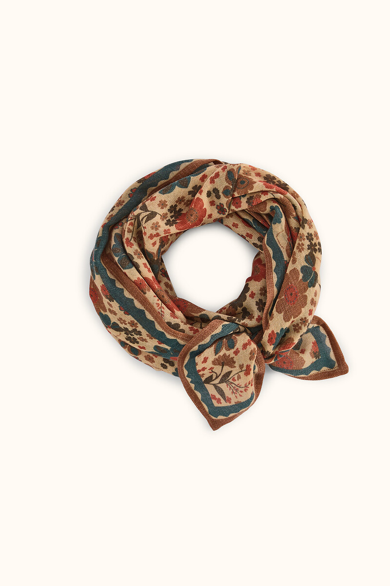 Sciarpa in lana, stampa floreale, FIZA, APACHES COLLECTIONS