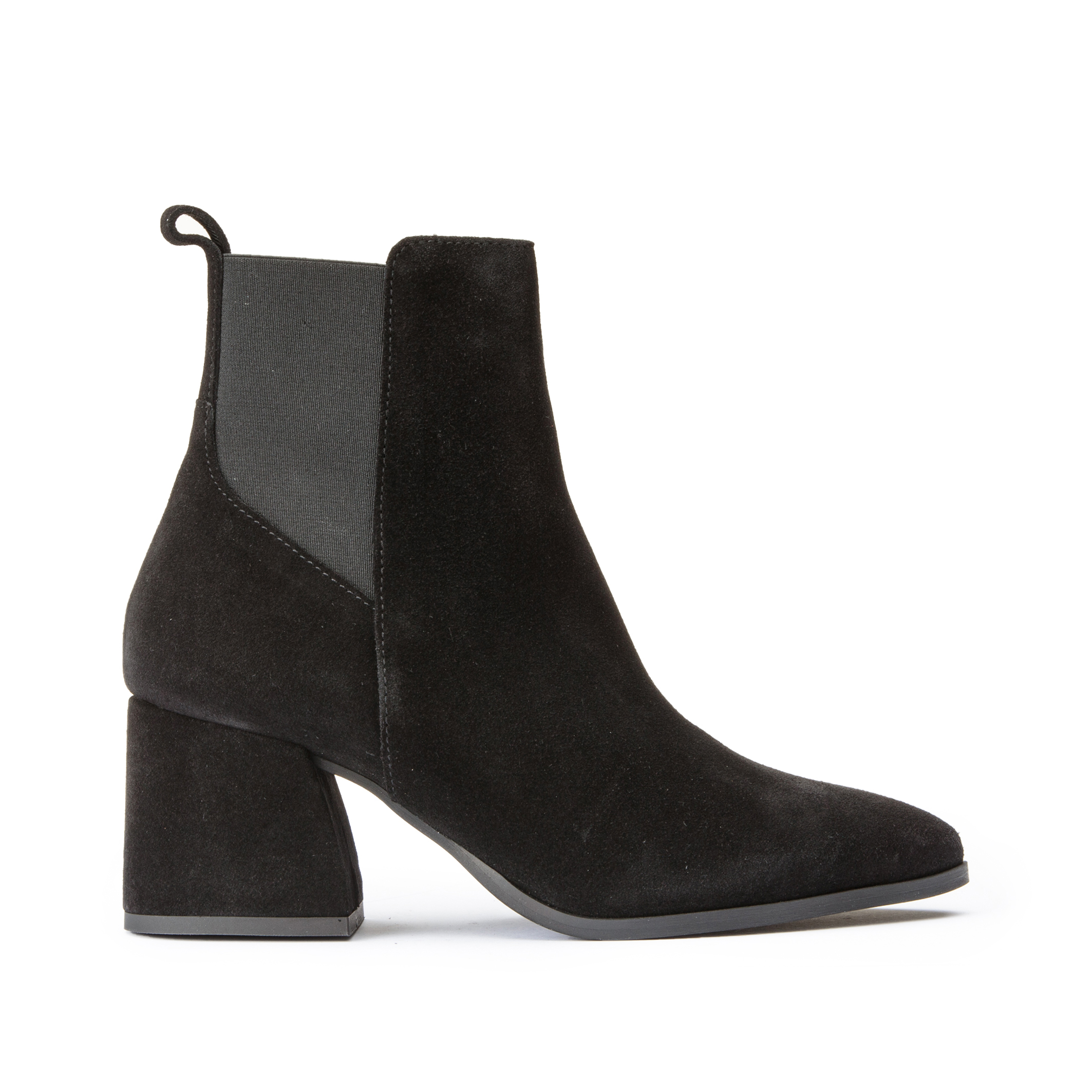 Joy suede ankle boots with block heel , black, Vero Moda | La Redoute