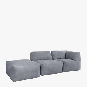 Pouf modulable sofa velours côtelé, TETRA